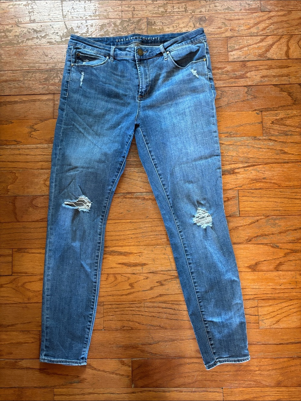 Distressed Blue Women’s Skinny Jeans Size 32